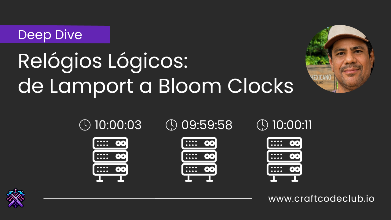 Banner para Deep Dive - Relógios Lógicos: de Lamport a Bloom Clocks